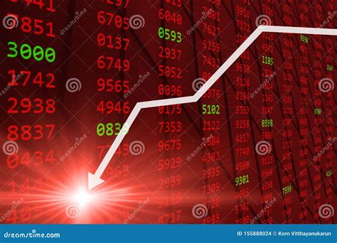 Stock Market Falling Stock Prices Drop Down From Global Economic And