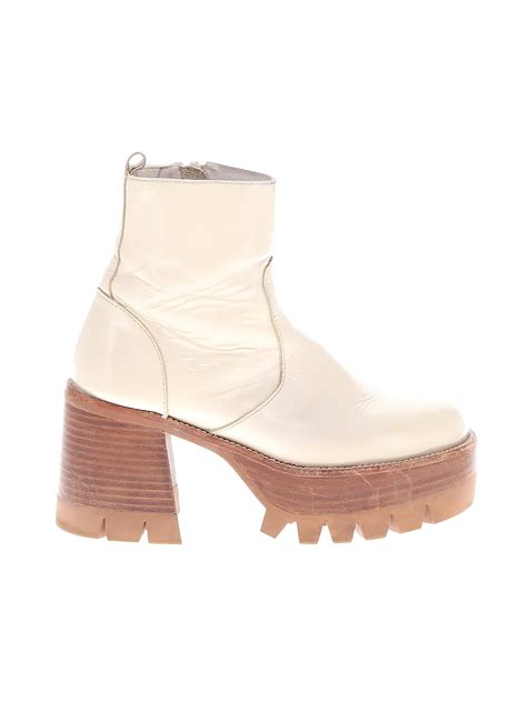 Jeffrey Campbell Solid Ivory Ankle Boots Size 9 - 71% off | thredUP