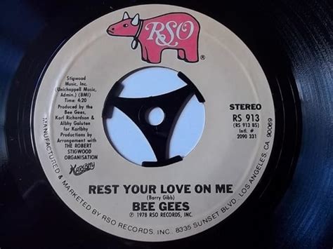 BEE GEES Rest Your Love On Me Too Much Heaven USA 45 By Bee Gees