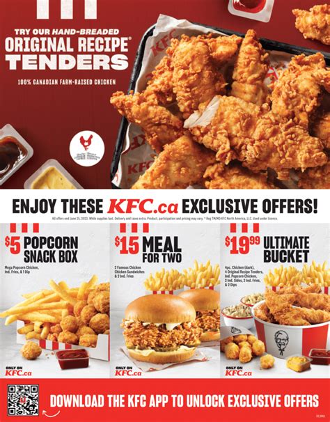 KFC Coupons Deals Canada Feb 2024 KFC Menu Canada Prices 2024