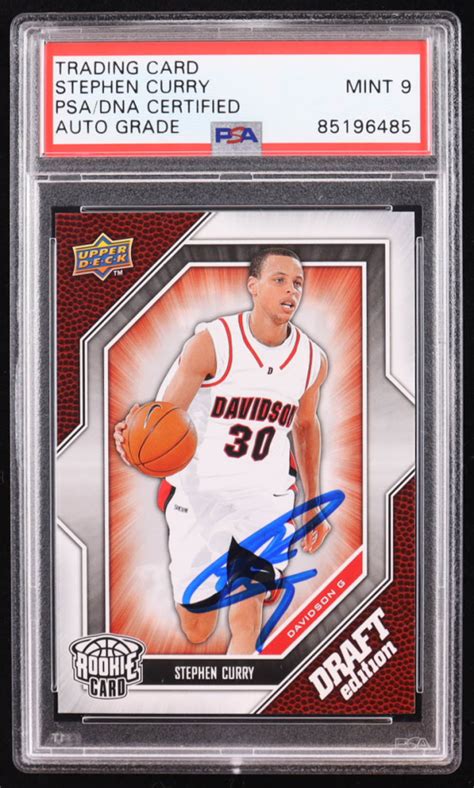 Stephen Curry Signed 2009 10 Upper Deck Draft Edition 34 RC PSA