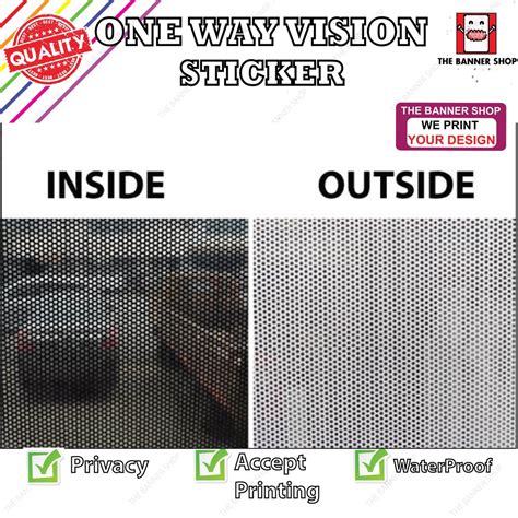 One Way Vision Sticker One Way Vision Sticker For Window Shopee Malaysia