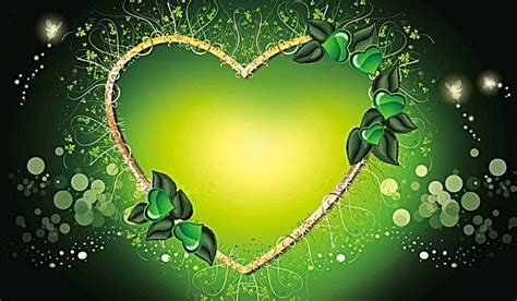 Free Green Heart Shaped Psd Background Images Heart Shaped Green