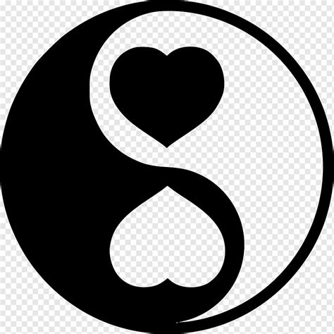 Yin And Yang Love Heart Symbol Valentine S Day Love Chinese Png Pngwing