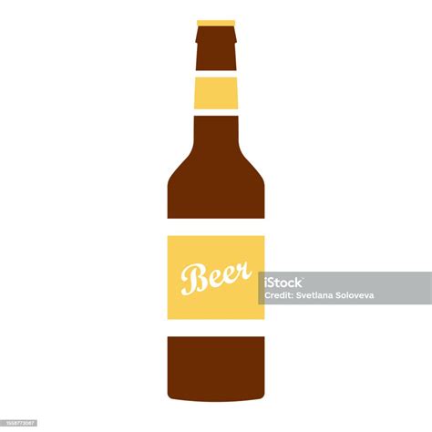 Vector Flat Beer Bottle Stock Illustration Download Image Now