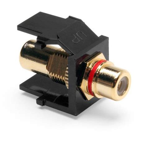 Leviton Quickport Rca Gold Plated Connector Red Stripe Black Ber