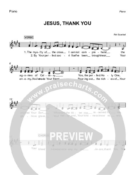 Jesus Thank You Sheet Music Pdf Sovereign Grace Praisecharts