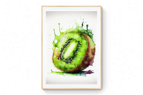 Kiwi Fruit Wall Art, Fruit Printable Art, Kiwi Print, Fruit Market Print, Fruit Illustration ...