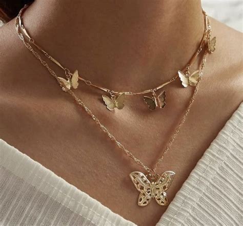 Layer Butterfly Necklace Embelisha