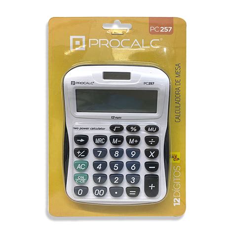 Calculadora De Mesa 12 Dígitos Compacta PC257 Procalc