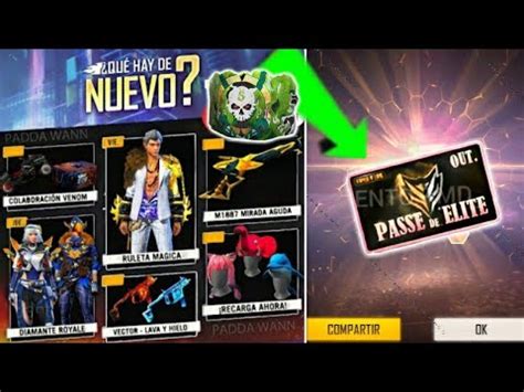 YA SALIO NUEVA AGENDA SEMANAL DE FREE FIRE PASE ELITE EN DESCUENTO