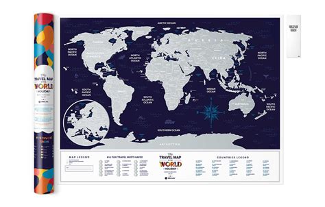 〚Travel Map® HOLIDAY World〛Buy holiday world map in 1DEA.ME® Gift Store