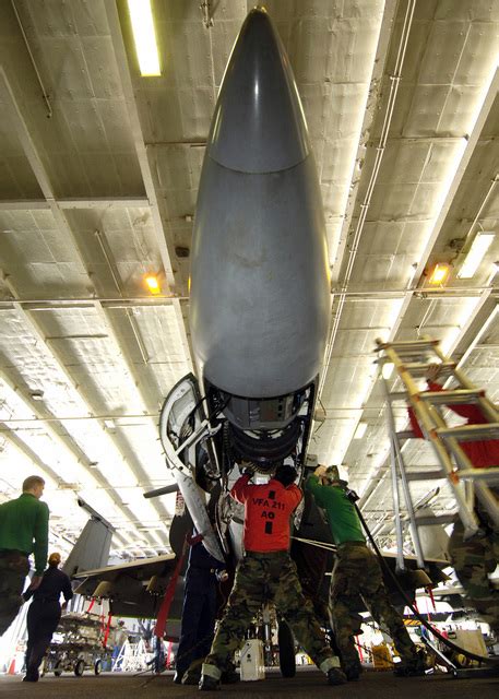 US Navy USN Sailors Assigned To The Checkmates Of Strike Fighter