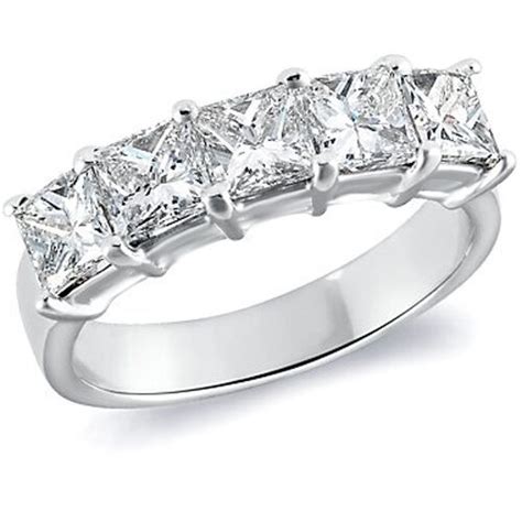 Ct Princess Cut Diamond Anniversary Stone Ring Platinum Natural