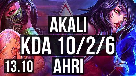 Akali Vs Ahri Mid M Mastery Legendary Kr Diamond