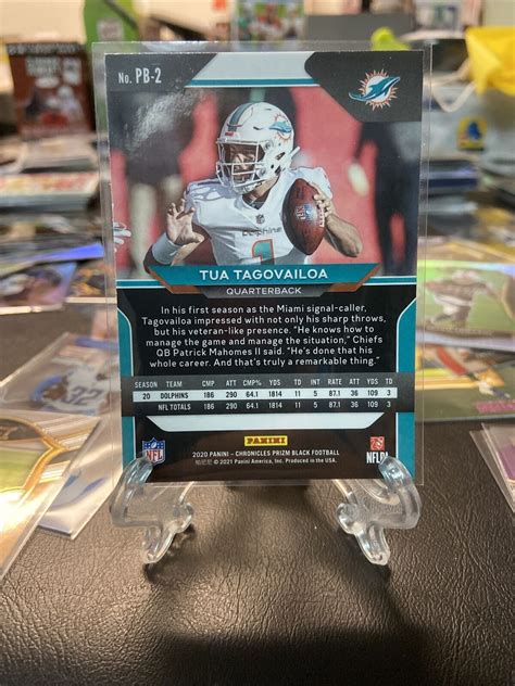 2020 Panini Chronicles Prizm Black PB 2 Tua Tagovailoa RC For Sale