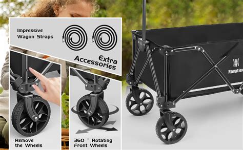 Amazon Navatiee Collapsible Folding Wagon Wagon Cart Heavy Duty