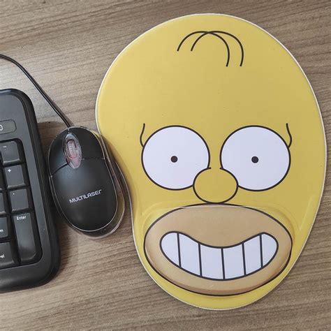 Mouse Pad Ergon Mico Homer Simpson Presente Criativo Geek