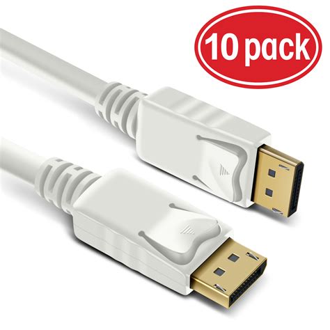 GearIT 10-Pack, Gold Plated DisplayPort to DisplayPort Cable 10 Feet ...