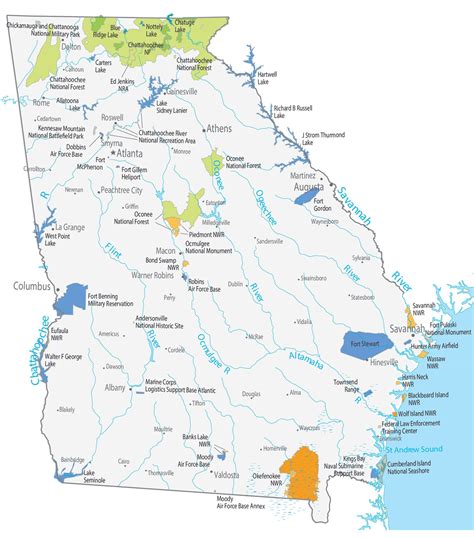 Map Of Georgia Waterways
