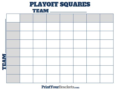 Printable Blank Nfl Playoff Bracket