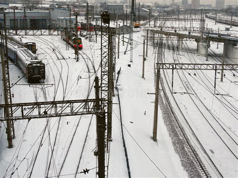 Train Covered with Snow on Railway Stock Photo - Image of wagon, snow: 143364564