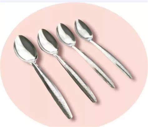 Juego 100 Cucharas Cafeteras Para Postres Acero Inox Flores Meses Sin