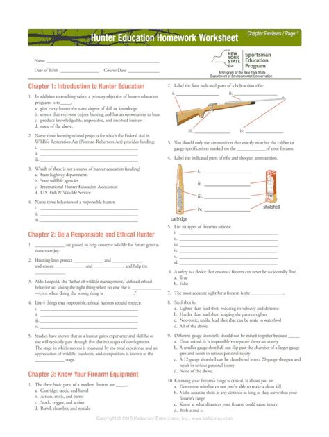 Answers To Hunter Education Fill Online Printable — db-excel.com