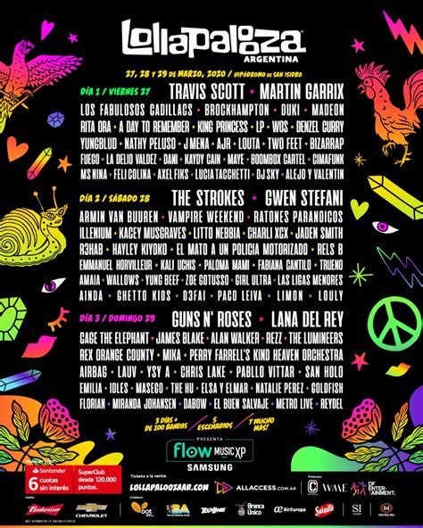 L A G R O S S A R O C K Lollapalooza Argentina Line Up Confirmado