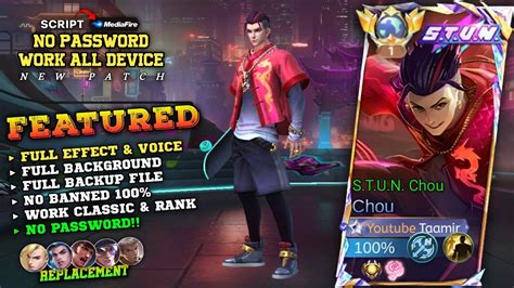 NEW Script Skin Chou STUN No Password Full Effect Voice Mobile