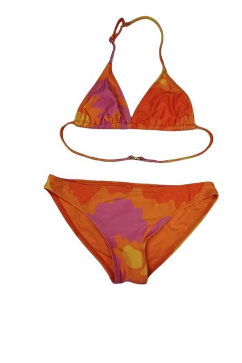 Blu U Orange Flower Bikini Tres Chic
