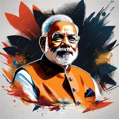 create  perfect portrait pm narendra modi premium ai generated image