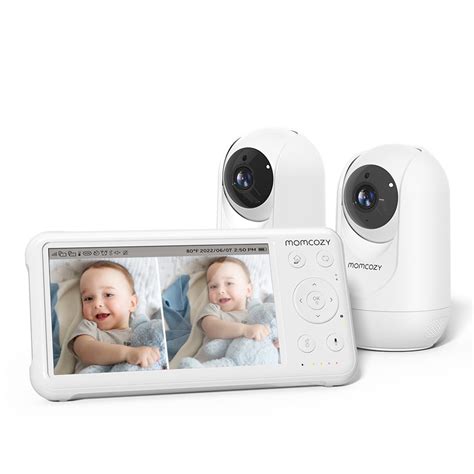 Momcozy Baby Monitor With 2 Cameras 5 1080P Split Screen Video Baby