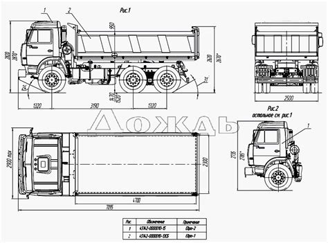 Размеры кузова камаз 6520: Технические характеристики самосвала КАМАЗ ...