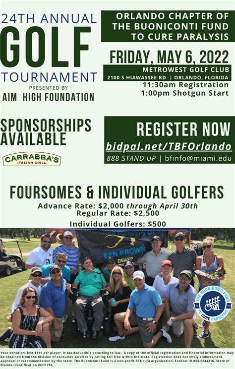 24th Annual Orlando Chapter Golf Tournament - The Miami Project