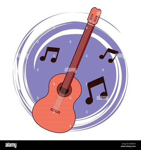 Acoustic guitar music instrument cartoon Stock Vector Image & Art - Alamy