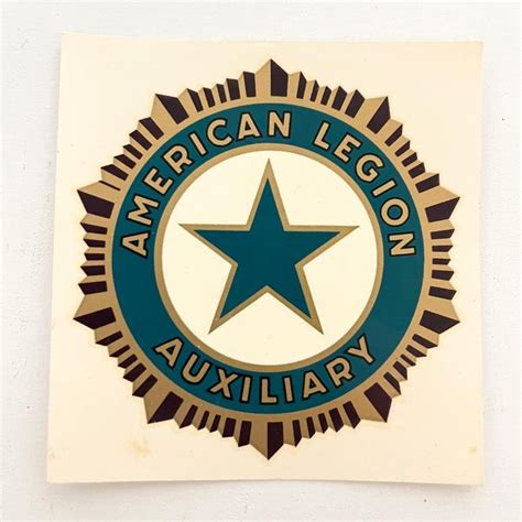 American Legion Auxiliary Badge Decal Vtg 1960s Military War Veterans ...