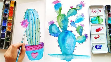 Easy Painting Ideas For Beginners Cactus Mari Kiketi