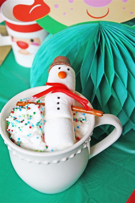 Marshmallow Snowman Hot Chocolate Catch My Party