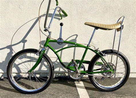 Sold Schwinn Stingray Campus Green 68 Fenderless 5 Speed Nice Orig