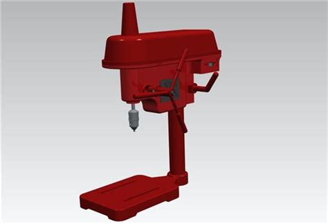 【青栋】机床 钻床三维设计153d模型下载三维模型step模型 制造云 产品模型