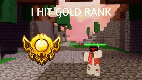 I Hit Gold Rankroblox Bedwars Youtube