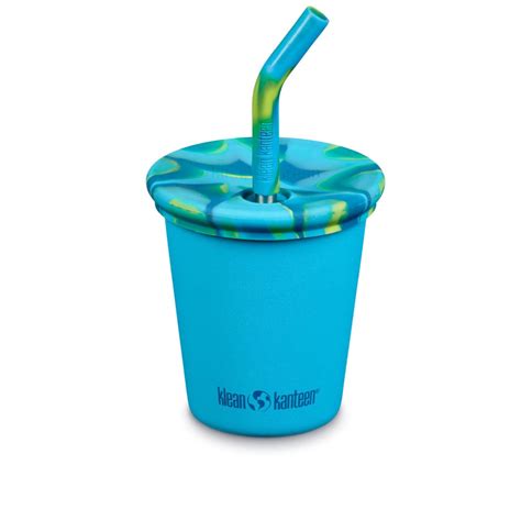 Vaso De Acero Inoxidable Para Llevar Con Pajita Azul Ml Klean