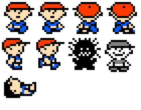 Pixilart Ninten Sprite Sheet By Atobin0002