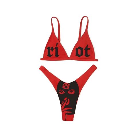Sommer Sexet Kvinders Sjove Trykte Stk Bikini S Grandado