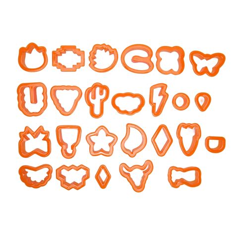 25Pcs Clay Earring Cutters Food Grade Plastic Assorted Styles Thick