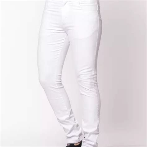 Calça Alfaiataria Masculina Skinny Zip Off Branca Envio Hoje