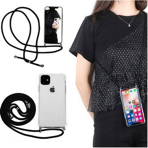 Etui Crossbody TPU obudowa sznurek smycz na ramię szyję iPhone 11 Pro