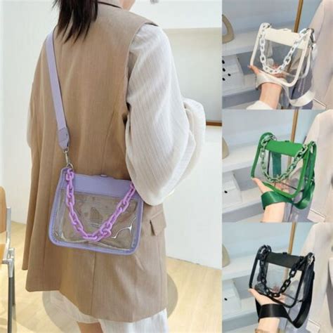 PVC Sac fourre tout Transparent Sac à main Mode Shopper Sac Femmes eBay