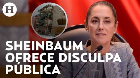 Claudia Sheinbaum se disculpa con víctimas y familiares por el colapso